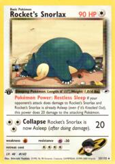 Rocket's Snorlax - 33/132 - Rare - 1st Edition